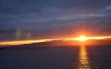 Zachód słońca nad Trondheimfjord
